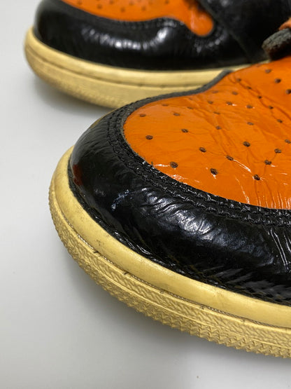 【中古品】【メンズ】 NIKE ナイキ AIR JORDAN 1 HIGH エアジョーダン ワン ハイ "SHATTERED BACKBOARD 3.0" シャッタード バックボード スリー 555088-028 160-261008-KS-14-min サイズ：27cm US9 カラー：ブラック/オレンジ 万代Net店