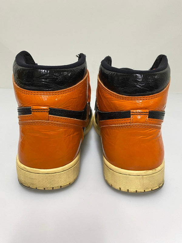 【中古品】【メンズ】 NIKE ナイキ AIR JORDAN 1 HIGH エアジョーダン ワン ハイ "SHATTERED BACKBOARD 3.0" シャッタード バックボード スリー 555088-028 160-261008-KS-14-min サイズ：27cm US9 カラー：ブラック/オレンジ 万代Net店