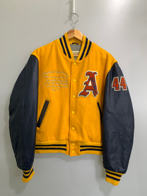 【中古品】【メンズ】 GOLDEN BEAR × ANGEEZE ゴールデンベア アンジーズ STADIUM JACKET スタジアムジャケット メンズ アウター 146-261008-KS-29-min サイズ：M カラー：イエロー/ネイビー 万代Net店