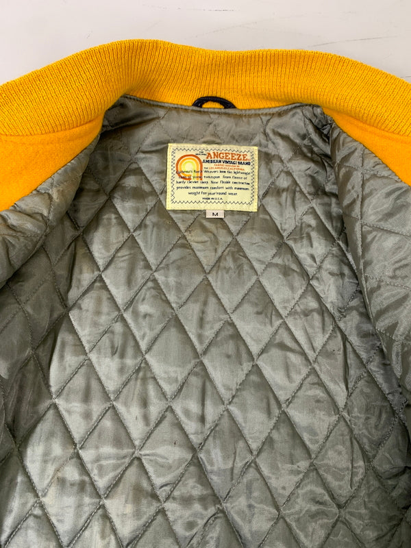 【中古品】【メンズ】 GOLDEN BEAR × ANGEEZE ゴールデンベア アンジーズ STADIUM JACKET スタジアムジャケット メンズ アウター 146-261008-KS-29-min サイズ：M カラー：イエロー/ネイビー 万代Net店