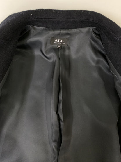 【中古品】【メンズ】 A.P.C. アーペーセー WOOL COAT ウールコート メンズ アウター 141-261005-em-32-min サイズ：XS カラー：ブラック 万代Net店