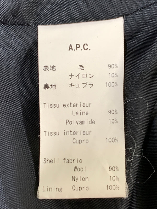 【中古品】【メンズ】 A.P.C. アーペーセー WOOL COAT ウールコート メンズ アウター 141-261005-em-32-min サイズ：XS カラー：ブラック 万代Net店