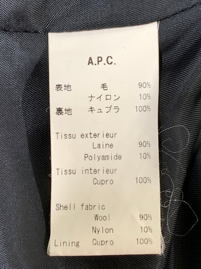 【中古品】【メンズ】 A.P.C. アーペーセー WOOL COAT ウールコート メンズ アウター 141-261005-em-32-min サイズ：XS カラー：ブラック 万代Net店