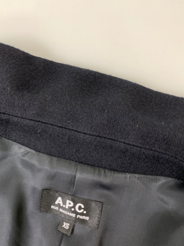 【中古品】【メンズ】 A.P.C. アーペーセー WOOL COAT ウールコート メンズ アウター 141-261005-em-32-min サイズ：XS カラー：ブラック 万代Net店