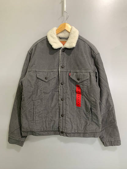 【中古品】【メンズ】 LEVI'S リーバイス BOA JACKET 79129-0033 ボアジャケット 裏ボアトラッカージャケット ブルゾン アウター 147-261010-ta-01-min サイズ：M カラー：グレー 万代Net店