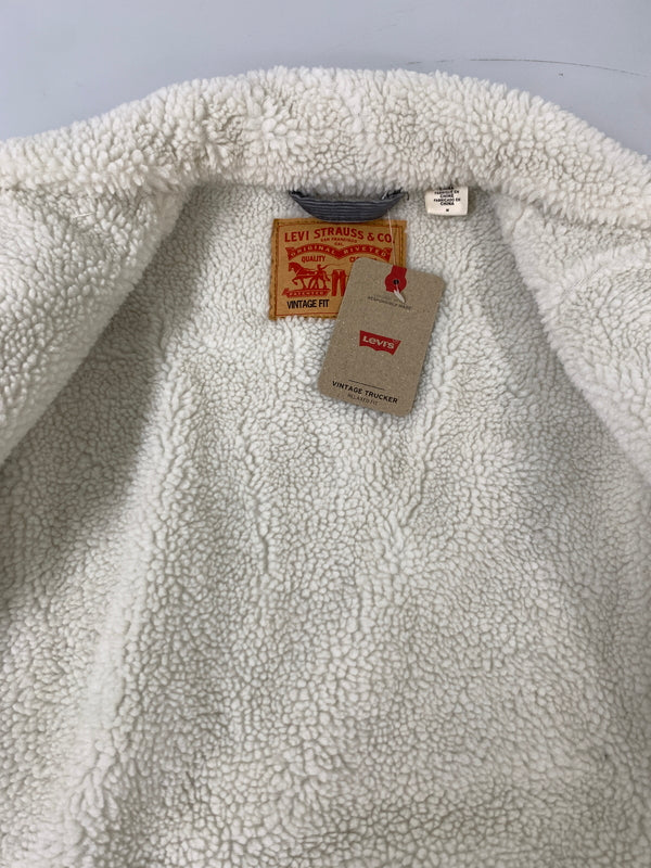 【中古品】【メンズ】 LEVI'S リーバイス BOA JACKET 79129-0033 ボアジャケット 裏ボアトラッカージャケット ブルゾン アウター 147-261010-ta-01-min サイズ：M カラー：グレー 万代Net店