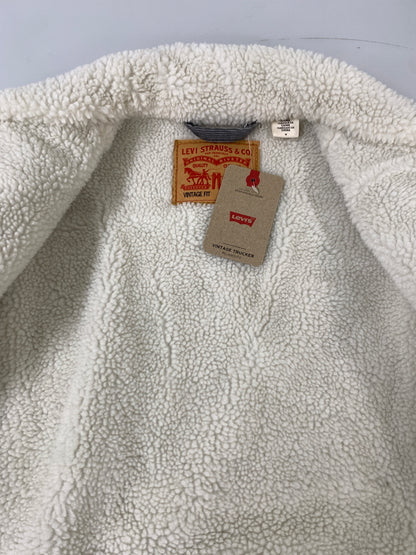 【中古品】【メンズ】 LEVI'S リーバイス BOA JACKET 79129-0033 ボアジャケット 裏ボアトラッカージャケット ブルゾン アウター 147-261010-ta-01-min サイズ：M カラー：グレー 万代Net店