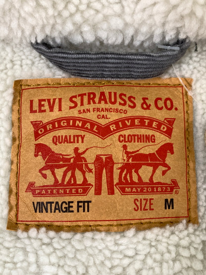 【中古品】【メンズ】 LEVI'S リーバイス BOA JACKET 79129-0033 ボアジャケット 裏ボアトラッカージャケット ブルゾン アウター 147-261010-ta-01-min サイズ：M カラー：グレー 万代Net店