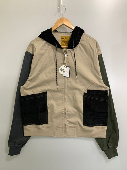 【中古美品】【メンズ】 GYM MASTER ジムマスター ガーメントウォッシュガーデニングパーカー メンズ アウター 144-261008-KS-31-min サイズ：M カラー：ベージュ/ブラック/カーキグリーン 万代Net店