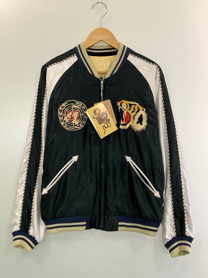 【中古美品】【メンズ】 テーラー東洋 EARLY 1950S STYLE ACETATE SOUVENIR JACKET USS PRINCETON TT15877 スーベニアジャケット スカジャン 145-261016-em-52-min サイズ：Ｍ カラー：ブラック/グレー。ベージュ/レッド 万代Net店