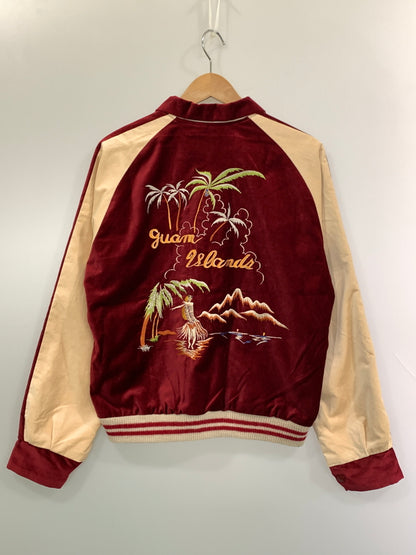 【中古美品】【メンズ】 テーラー東洋 LATE 1950S STYLE SOUVENIR JACKET KOSHO & CO. SPECIAL EDITION GUAM ISLANDS × SEAHORSE TT16010 145-261017-KS-08-min サイズ：中 カラー：ワインレッド/ホワイト 万代Net店