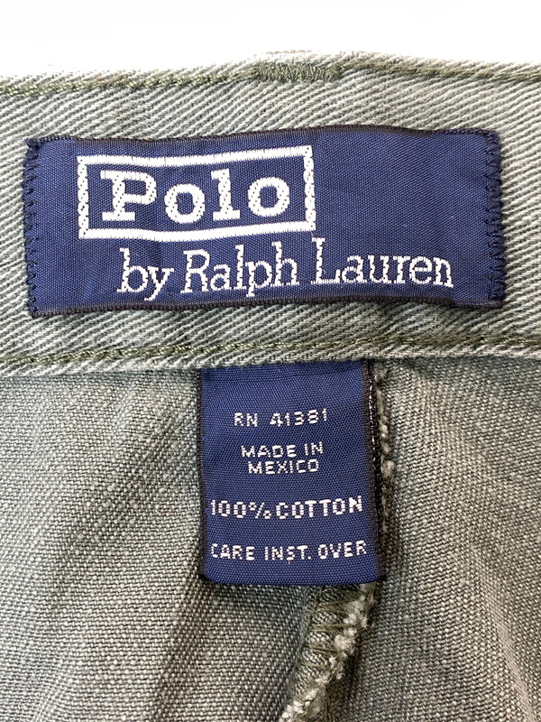 【中古品】【メンズ】 POLO RALPH LAUREN ポロ・ラルフローレン 90S MADE IN MEXICO CHINO PANTS 90年代 メイドイン メキシコ チノパンツ メンズ ヴィンテージ ボトムス チノパン 157-261022-em-60-min サイズ：38×32 カラー：グリーン系 万代Net店