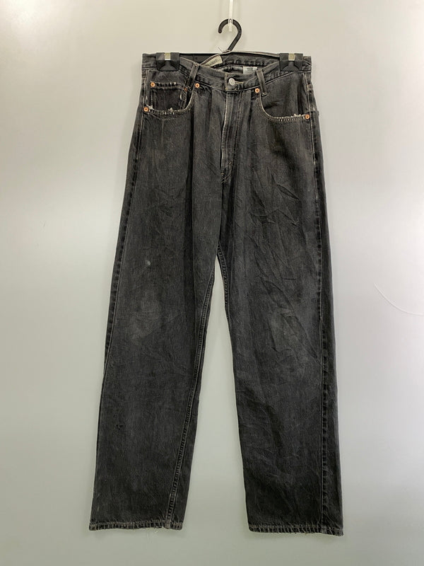 【ジャンク品】【メンズ】 LEVI'S リーバイス 569 LOOSE STRAIGHT JEANS ルーズ ストレート ジーンズ メンズ ボトムス ジーパン 157-261022-em-62-min サイズ：34×34 カラー：インディゴブラック 万代Net店