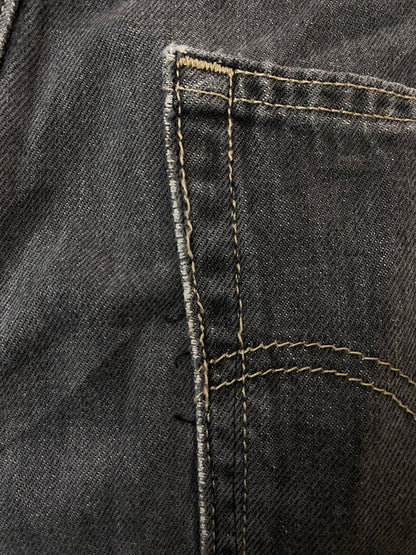 【ジャンク品】【メンズ】 LEVI'S リーバイス 569 LOOSE STRAIGHT JEANS ルーズ ストレート ジーンズ メンズ ボトムス ジーパン 157-261022-em-62-min サイズ：34×34 カラー：インディゴブラック 万代Net店