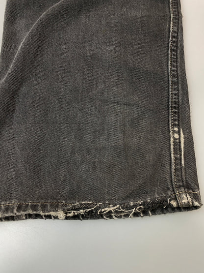 【ジャンク品】【メンズ】 LEVI'S リーバイス 569 LOOSE STRAIGHT JEANS ルーズ ストレート ジーンズ メンズ ボトムス ジーパン 157-261022-em-62-min サイズ：34×34 カラー：インディゴブラック 万代Net店