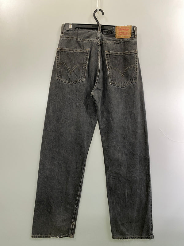 【ジャンク品】【メンズ】 LEVI'S リーバイス 569 LOOSE STRAIGHT JEANS ルーズ ストレート ジーンズ メンズ ボトムス ジーパン 157-261022-em-62-min サイズ：34×34 カラー：インディゴブラック 万代Net店