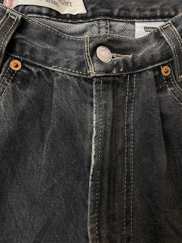 【ジャンク品】【メンズ】 LEVI'S リーバイス 569 LOOSE STRAIGHT JEANS ルーズ ストレート ジーンズ メンズ ボトムス ジーパン 157-261022-em-62-min サイズ：34×34 カラー：インディゴブラック 万代Net店