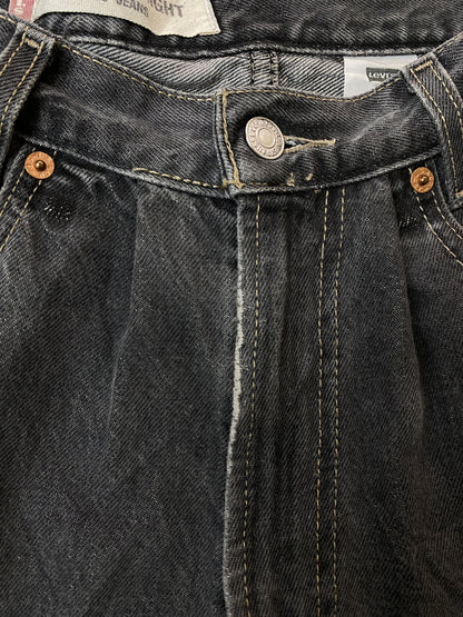 【ジャンク品】【メンズ】 LEVI'S リーバイス 569 LOOSE STRAIGHT JEANS ルーズ ストレート ジーンズ メンズ ボトムス ジーパン 157-261022-em-62-min サイズ：34×34 カラー：インディゴブラック 万代Net店