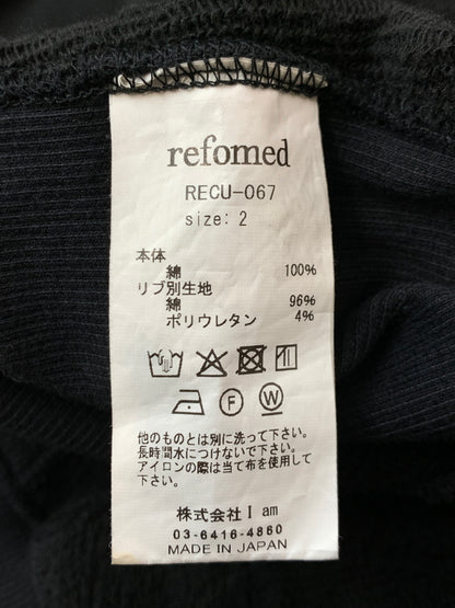 【中古品】【メンズ】 REFOMED リフォメッド RECU-067 KINCHAKU ZIP-UP HOODIE 巾着 ジップアップフーディ パーカー トップス 140-261010-ta-19-min サイズ：2 カラー：ブラック 万代Net店