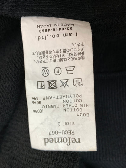 【中古品】【メンズ】 REFOMED リフォメッド RECU-067 KINCHAKU ZIP-UP HOODIE 巾着 ジップアップフーディ パーカー トップス 140-261010-ta-19-min サイズ：2 カラー：ブラック 万代Net店