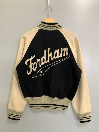 【現状渡し品】【メンズ】 C.A.B.CLOTHING キャブ クロージング 8262 CHAIN STITCH WOOL VARSITY JACKET チェーンステッチ・ウール・バーシティジャケット スタジャン 146-261010-ta-06-min サイズ：L カラー：ブラック/ベージュ 万代Net店