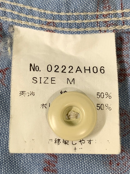 【現状渡し品】【メンズ】 HYSTERIC GLAMOUR ヒステリックグラマー 0222AH06 ロゴ総柄 SS SHIRT 半袖シャツ ショートスリーブ ワークシャツ 140-261010-ta-05-min サイズ：M カラー：ブルー系 万代Net店
