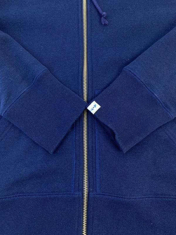 【中古品】【メンズ】 BEAMS ビームス × LOOPWHEELER ZIP-UP HOODIE ループウィラー ジップアップフーディー パーカー トップス 140-261013-yn-14-min サイズ：M カラー：ネイビー 万代Net店