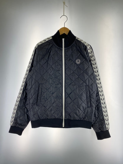 【中古品】【メンズ】 FRED PERRY フレッドペリー × LAVENHAM QUILTED JACKET ラベンハム キルティングジャケット アウター 140-261013-yn-15-min サイズ：M カラー：ブラック 万代Net店