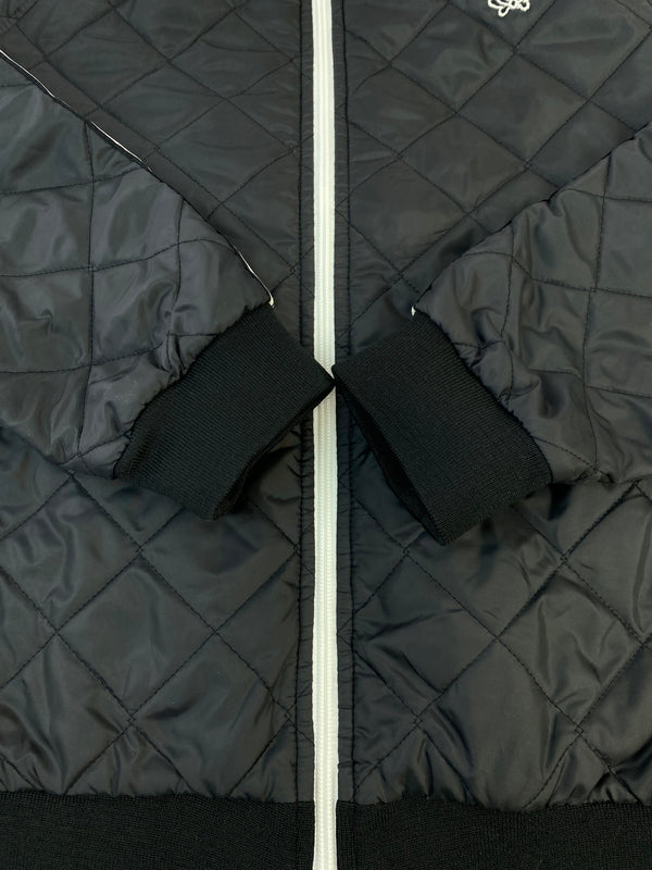 【中古品】【メンズ】 FRED PERRY フレッドペリー × LAVENHAM QUILTED JACKET ラベンハム キルティングジャケット アウター 140-261013-yn-15-min サイズ：M カラー：ブラック 万代Net店