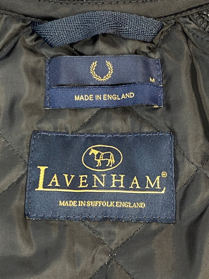 【中古品】【メンズ】 FRED PERRY フレッドペリー × LAVENHAM QUILTED JACKET ラベンハム キルティングジャケット アウター 140-261013-yn-15-min サイズ：M カラー：ブラック 万代Net店