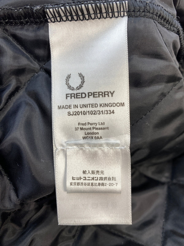 【中古品】【メンズ】 FRED PERRY フレッドペリー × LAVENHAM QUILTED JACKET ラベンハム キルティングジャケット アウター 140-261013-yn-15-min サイズ：M カラー：ブラック 万代Net店