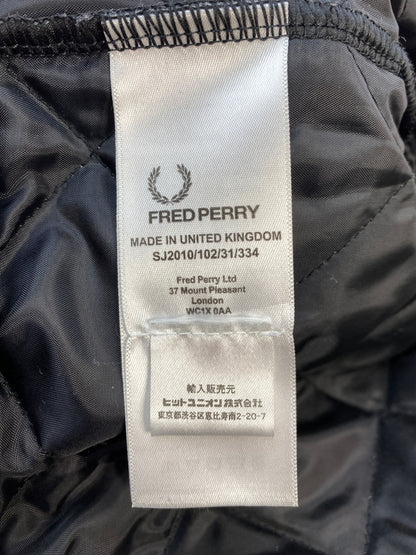 【中古品】【メンズ】 FRED PERRY フレッドペリー × LAVENHAM QUILTED JACKET ラベンハム キルティングジャケット アウター 140-261013-yn-15-min サイズ：M カラー：ブラック 万代Net店