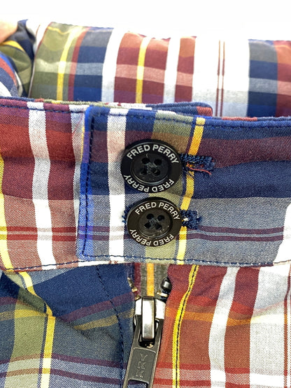 【中古品】【メンズ】 FRED PERRY フレッドペリー MADRAS CHECK HARRINGTON JACKET マドラスチェック ハリントンジャケット アウター 140-261013-yn-16-min サイズ：M カラー：マルチカラー 万代Net店