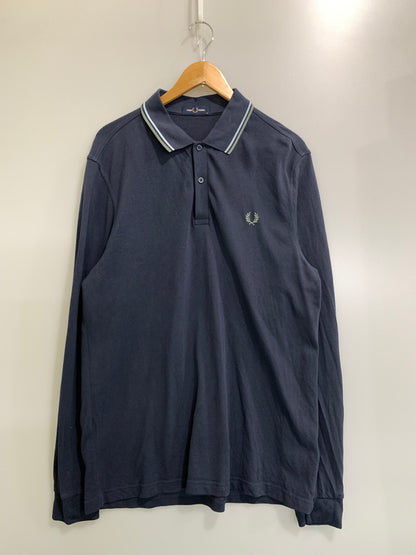 【中古品】【メンズ】 FRED PERRY フレッドペリー LS POLO SHIRT M3636 ロングスリーブ ポロシャツ メンズ トップス 141-261008-KS-34-min サイズ：XL カラー：ネイビー 万代Net店