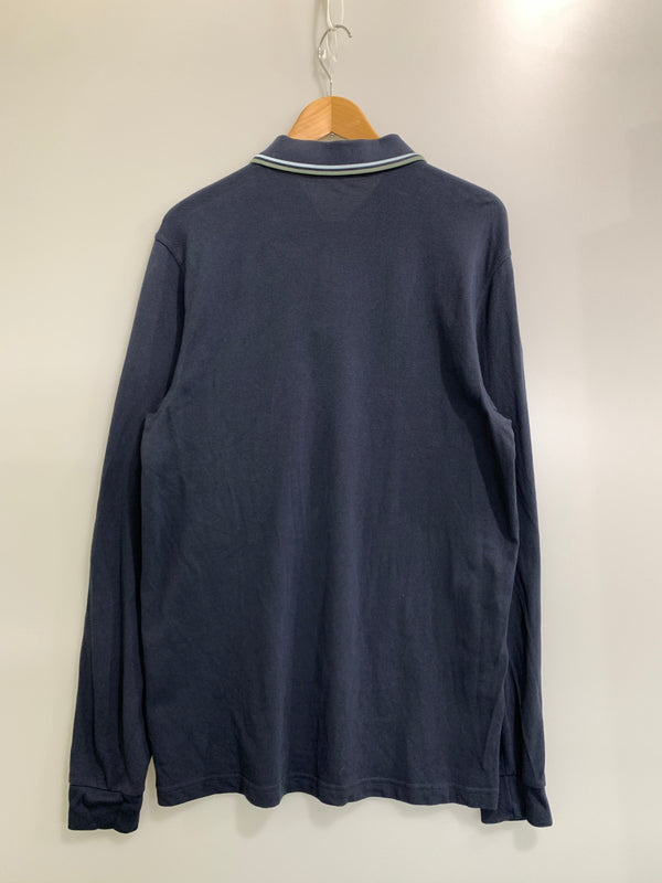 【中古品】【メンズ】 FRED PERRY フレッドペリー LS POLO SHIRT M3636 ロングスリーブ ポロシャツ メンズ トップス 141-261008-KS-34-min サイズ：XL カラー：ネイビー 万代Net店