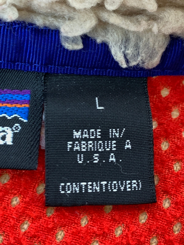 【中古品】【メンズ】 PATAGONIA パタゴニア 23024 02年製 CLASSIC RETRO CARDIGAN クラシックレトロカーディガン ボア アウター 144-261010-ta-11-min サイズ：L カラー：ベージュ/ブルー 万代Net店