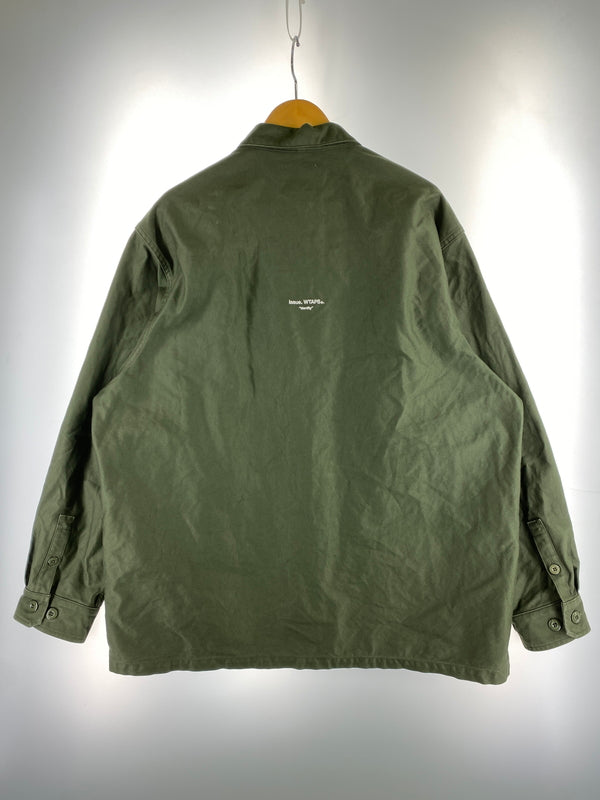 【中古品】【メンズ】 WTAPS ダブルタップス 24SS CBW 01 LS COTTON SATIN IDENTITY エルエス コットン サテン アイデンティティ 241CWDT-SHM02 メンズ トップス 142-261014-KS-01-min サイズ：04 カラー：グリーン 万代Net店