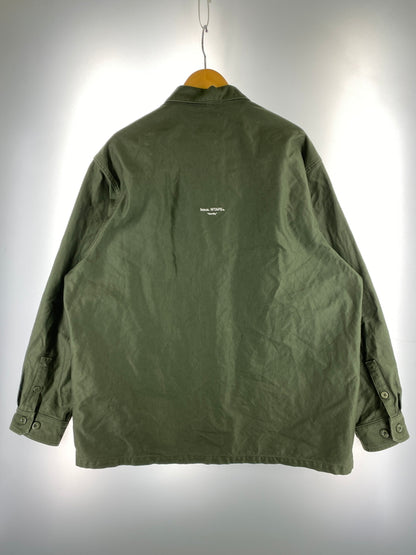 【中古品】【メンズ】 WTAPS ダブルタップス 24SS CBW 01 LS COTTON SATIN IDENTITY エルエス コットン サテン アイデンティティ 241CWDT-SHM02 メンズ トップス 142-261014-KS-01-min サイズ：04 カラー：グリーン 万代Net店