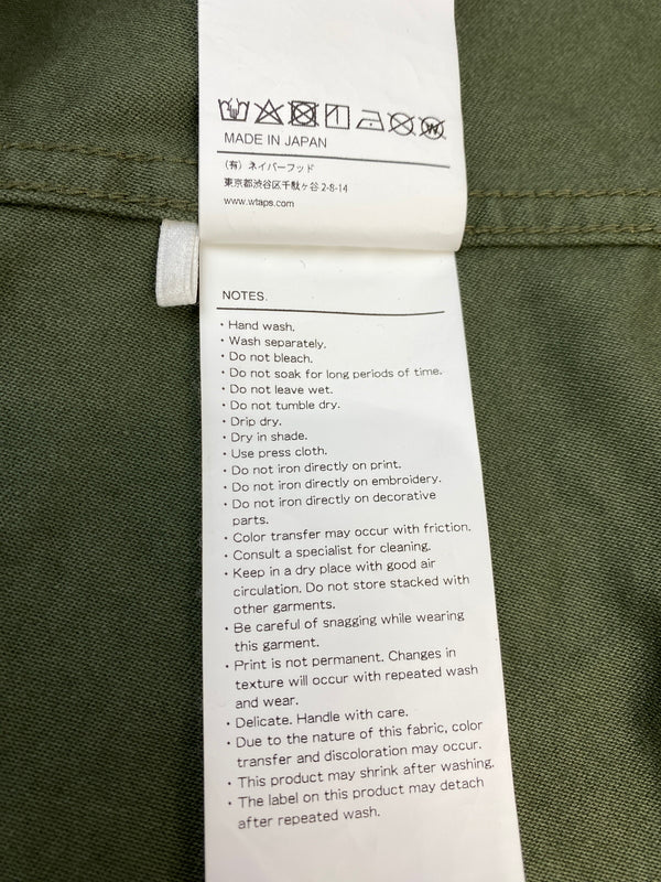 【中古品】【メンズ】 WTAPS ダブルタップス 24SS CBW 01 LS COTTON SATIN IDENTITY エルエス コットン サテン アイデンティティ 241CWDT-SHM02 メンズ トップス 142-261014-KS-01-min サイズ：04 カラー：グリーン 万代Net店