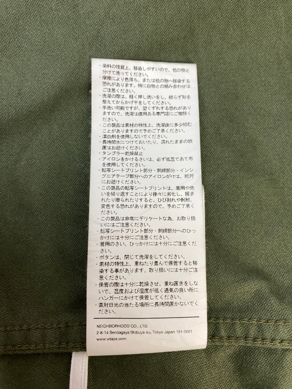 【中古品】【メンズ】 WTAPS ダブルタップス 24SS CBW 01 LS COTTON SATIN IDENTITY エルエス コットン サテン アイデンティティ 241CWDT-SHM02 メンズ トップス 142-261014-KS-01-min サイズ：04 カラー：グリーン 万代Net店