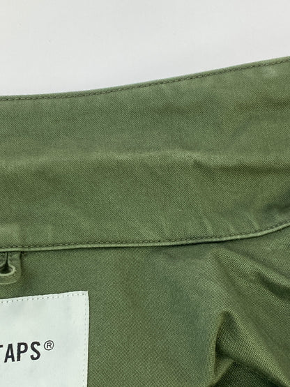 【中古品】【メンズ】 WTAPS ダブルタップス 24SS CBW 01 LS COTTON SATIN IDENTITY エルエス コットン サテン アイデンティティ 241CWDT-SHM02 メンズ トップス 142-261014-KS-01-min サイズ：04 カラー：グリーン 万代Net店