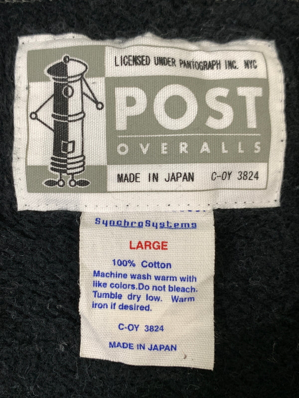 【中古品】【メンズ】 POST OVERALLS ポストオーバーオールズ LS SWEAT SHIRT スウェット トレーナー トップス 145-261010-ta-08-min サイズ：L カラー：ブラック 万代Net店