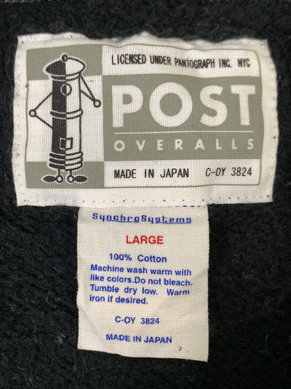 【中古品】【メンズ】 POST OVERALLS ポストオーバーオールズ LS SWEAT SHIRT スウェット トレーナー トップス 145-261010-ta-08-min サイズ：L カラー：ブラック 万代Net店