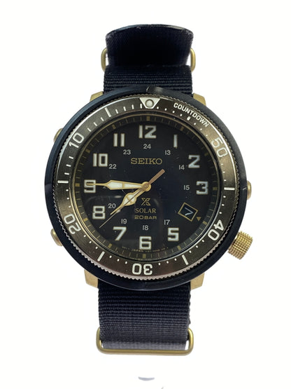 【中古品】【メンズ】 SEIKO セイコー LOWERCASE PROSPEX FIELDMASTER プロスペックス フィールドマスター ソーラー腕時計 V157-0CJ0 ウォッチ アクセサリー 197-261011-hu-23-min カラー：ブラック 万代Net店