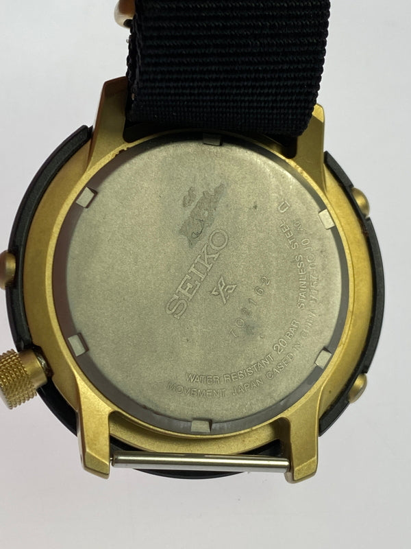 【中古品】【メンズ】 SEIKO セイコー LOWERCASE PROSPEX FIELDMASTER プロスペックス フィールドマスター ソーラー腕時計 V157-0CJ0 ウォッチ アクセサリー 197-261011-hu-23-min カラー：ブラック 万代Net店