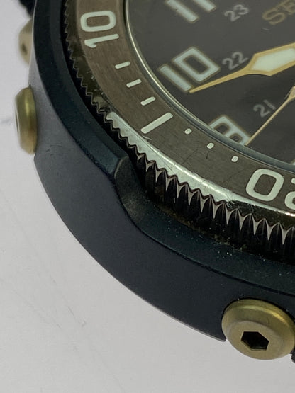 【中古品】【メンズ】 SEIKO セイコー LOWERCASE PROSPEX FIELDMASTER プロスペックス フィールドマスター ソーラー腕時計 V157-0CJ0 ウォッチ アクセサリー 197-261011-hu-23-min カラー：ブラック 万代Net店