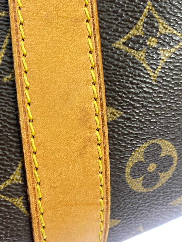 【中古品】【メンズ/レディース】 LOUIS VUITTON モノグラム キーポル55 M41414 レザー 大型 旅行用 ボストンバッグ カバン 179-261008-em-06-min カラー：ブラウン 万代Net店