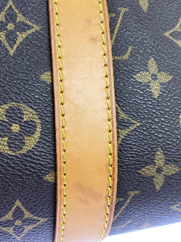 【中古品】【メンズ/レディース】 LOUIS VUITTON モノグラム キーポル55 M41414 レザー 大型 旅行用 ボストンバッグ カバン 179-261008-em-06-min カラー：ブラウン 万代Net店