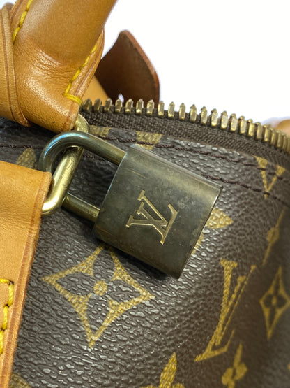 【中古品】【メンズ/レディース】 LOUIS VUITTON モノグラム キーポル55 M41414 レザー 大型 旅行用 ボストンバッグ カバン 179-261008-em-06-min カラー：ブラウン 万代Net店
