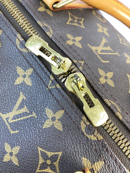 【中古品】【メンズ/レディース】 LOUIS VUITTON モノグラム キーポル55 M41414 レザー 大型 旅行用 ボストンバッグ カバン 179-261008-em-06-min カラー：ブラウン 万代Net店